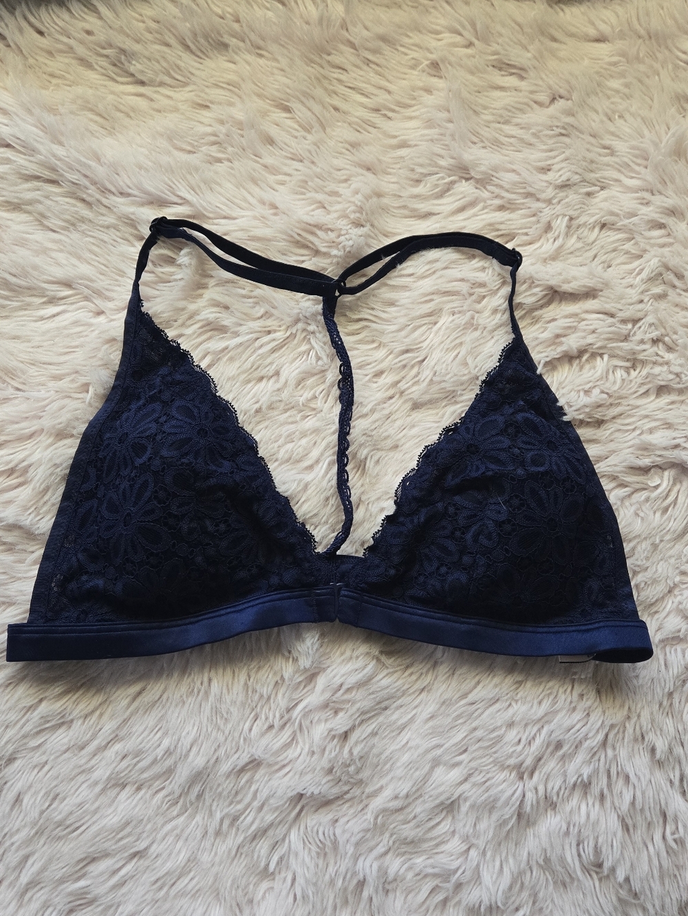 Victoria's Secret Navy Lace Bralette with Racerback